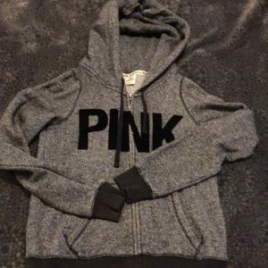 Women’s black and gray Victoria’s Secret hoodie